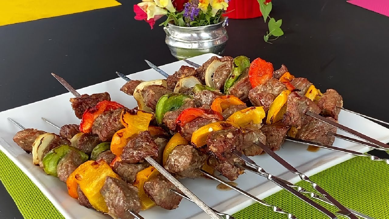 BBQ Brochettes de boeuf mariné