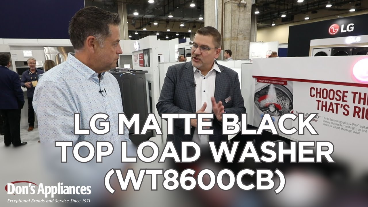 LG 5.5 Cu. Ft. Matte Black Top Load Washer (Model # WT8600CB)