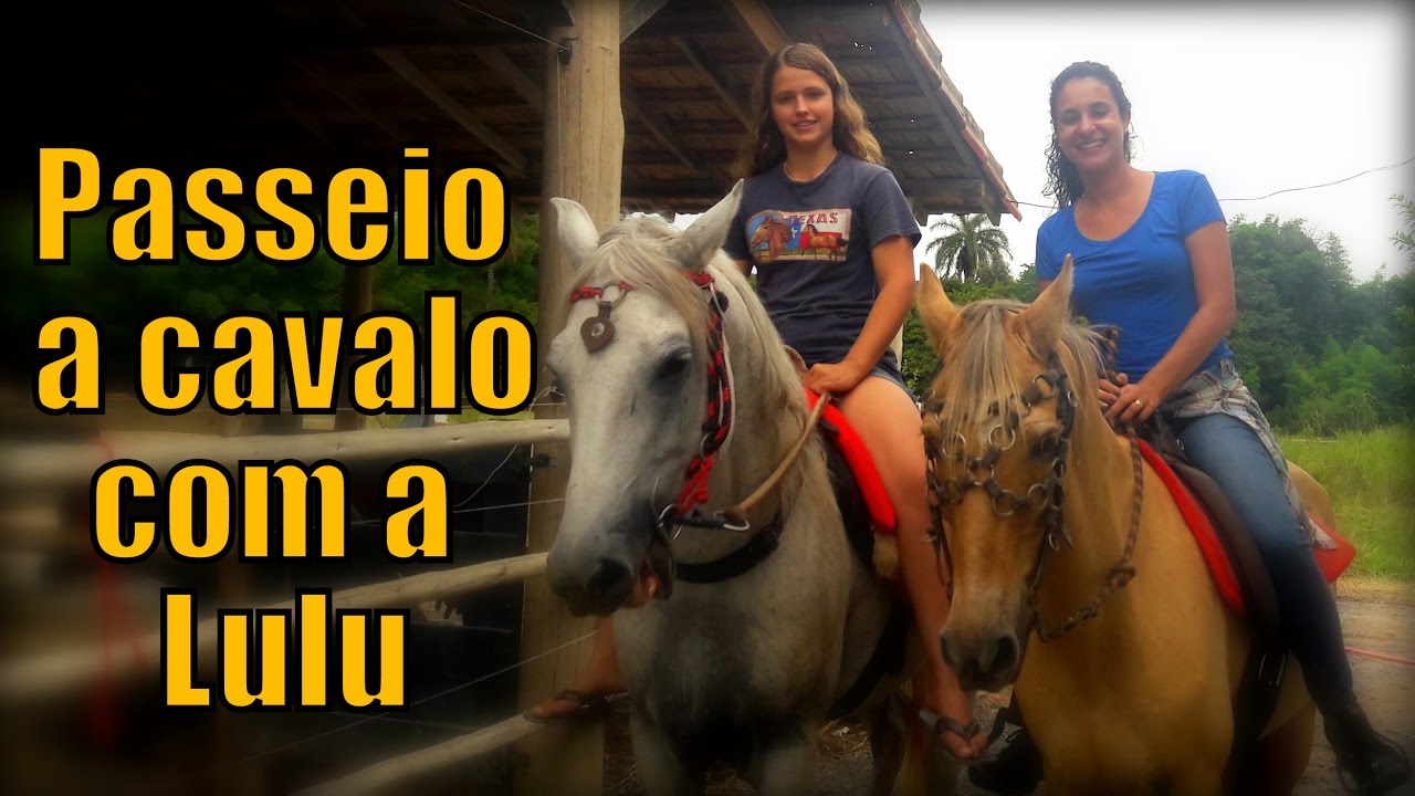 Andando a cavalo com Lulu animais