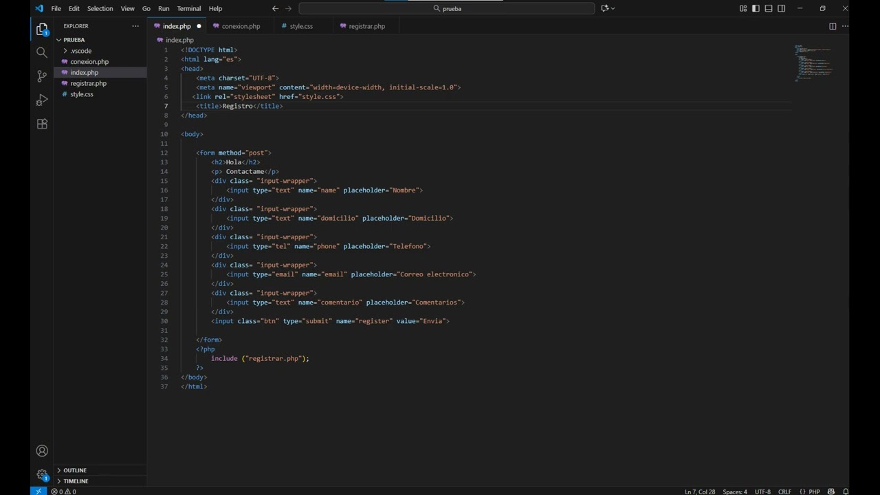 Proyectos en PHP y MySQL juntos
