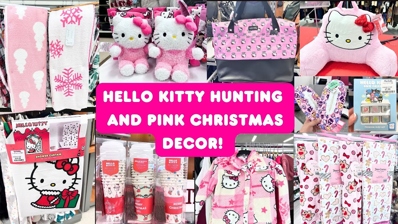 Hello Kitty + Pink Christmas Decor Hunting! #hellokitty #pink #christmas