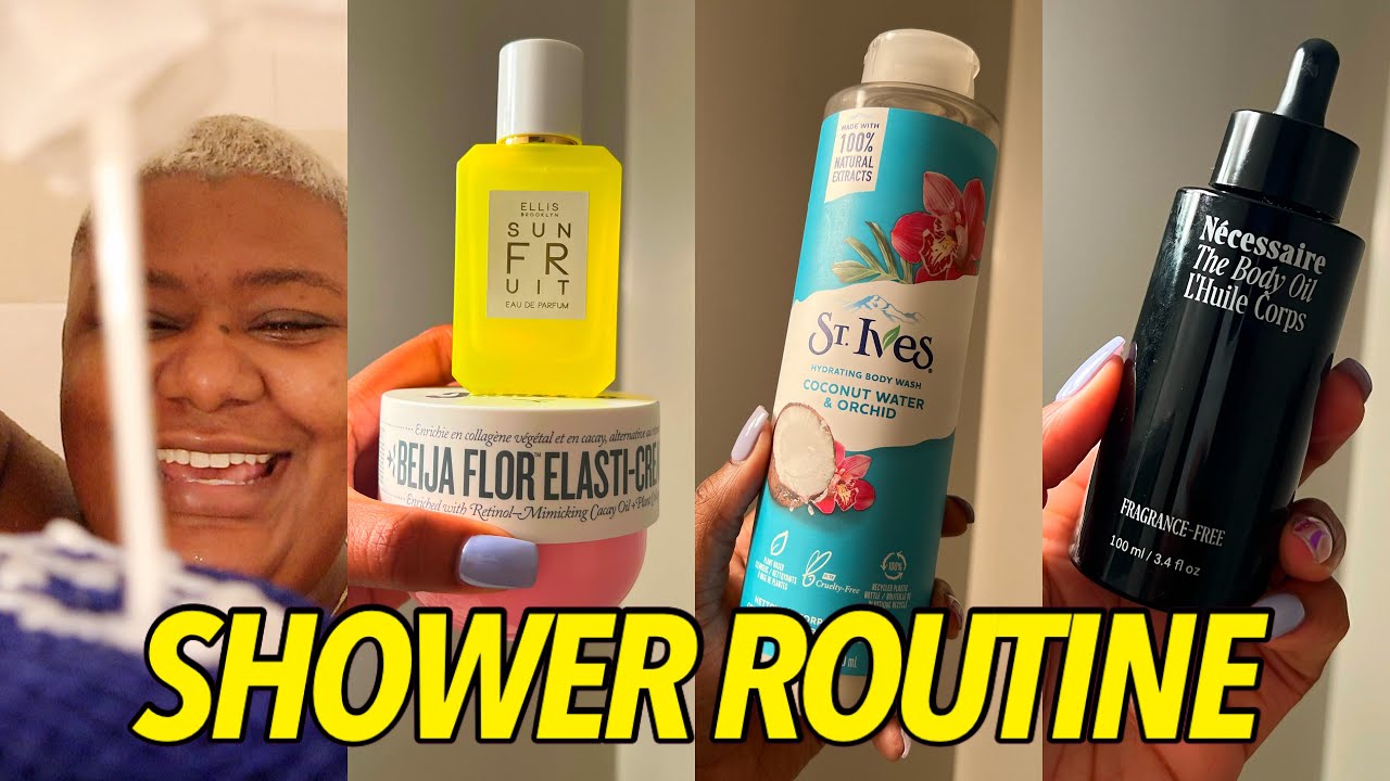 PLUS SIZE SHOWER ROUTINE // A.M. SKINCARE +TRYING NEW PRODUCTS + FAVE FRUITY LOTION & PERFUME COMBO!