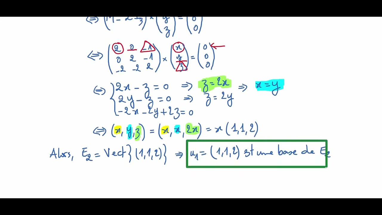 Exercice sur les matrices semblables - Partie 2