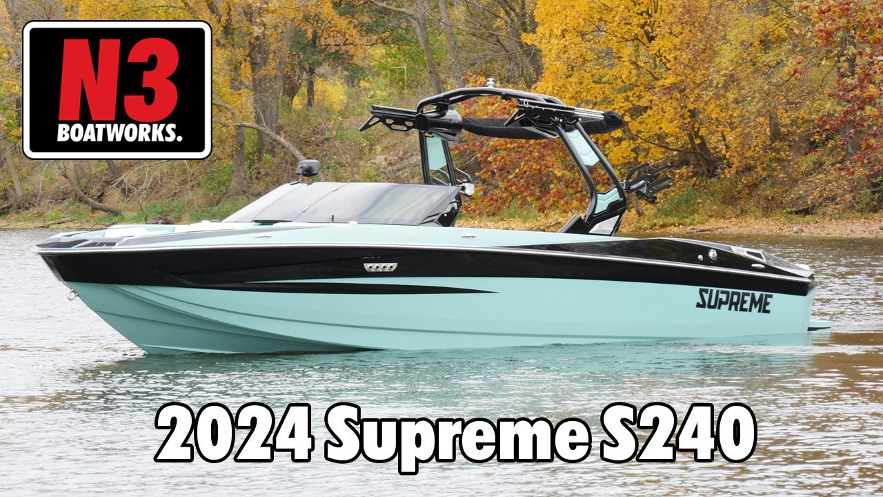 2024 Supreme S240 - Spearmint/Onyx Black - On Water || N3 Boatworks