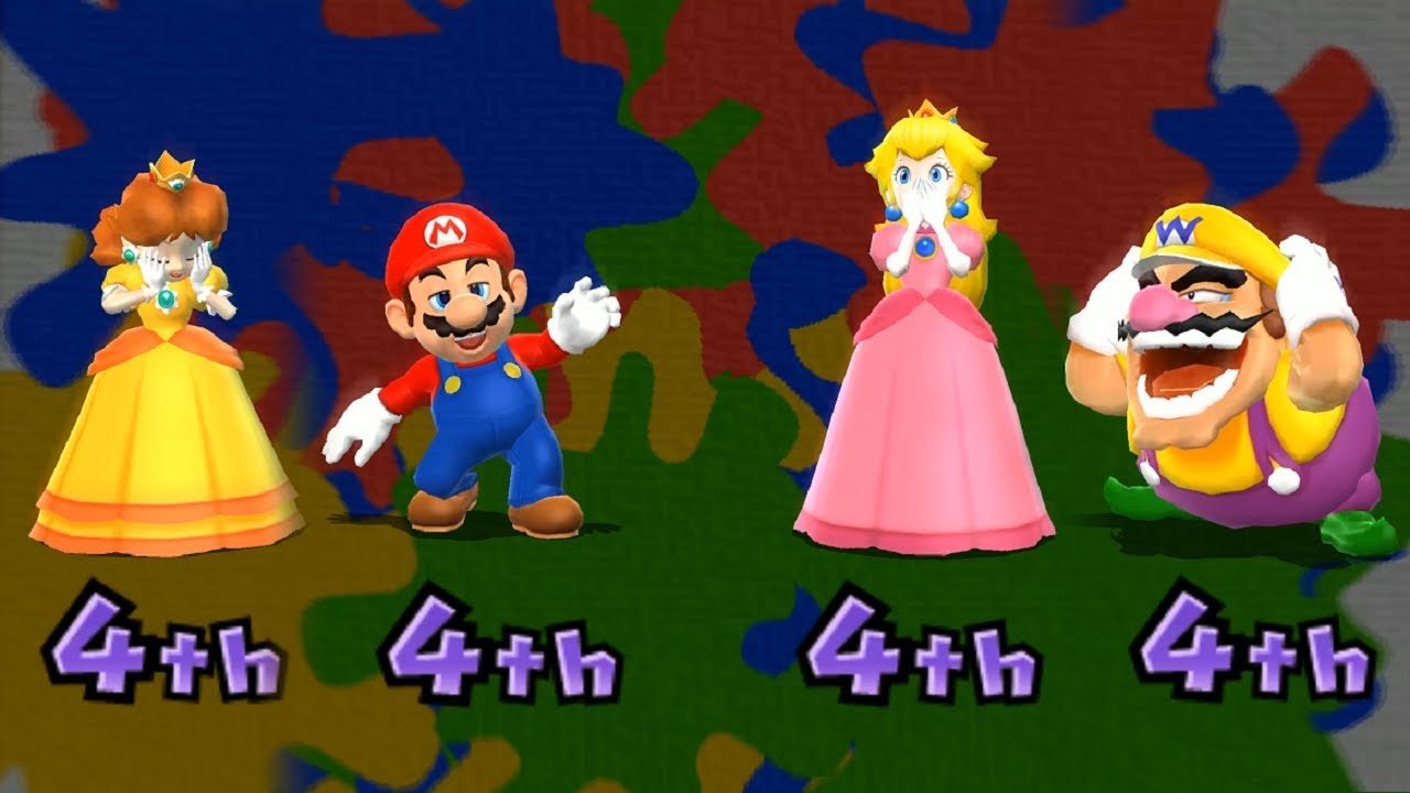 Mario Party 9 Garden Battle - Daisy vs Mario vs Peach vs Wario| Cartoons Mee