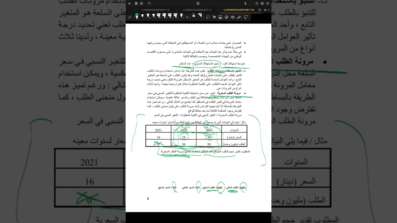 مرونة الطلب دراسة الجدوى