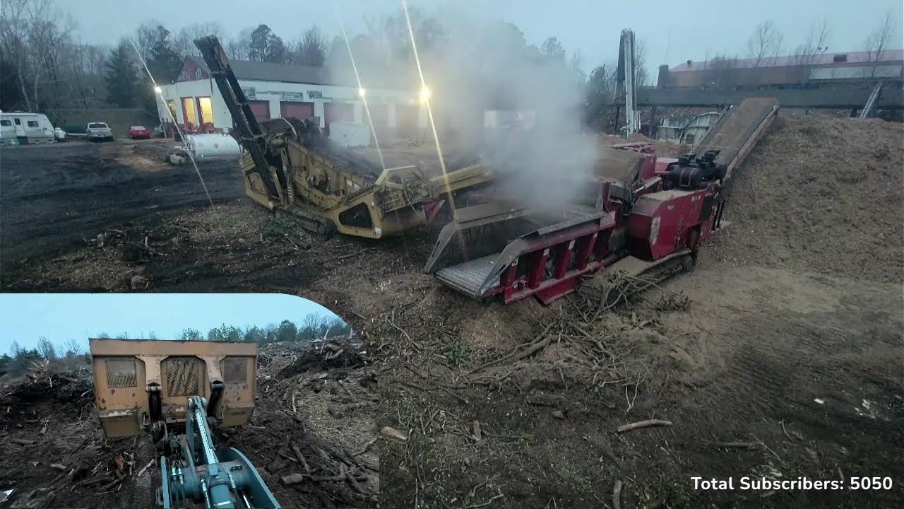 Grind Time! Making Wood Chips with Bandit Beast and extec screener Livestream! Episode 17!