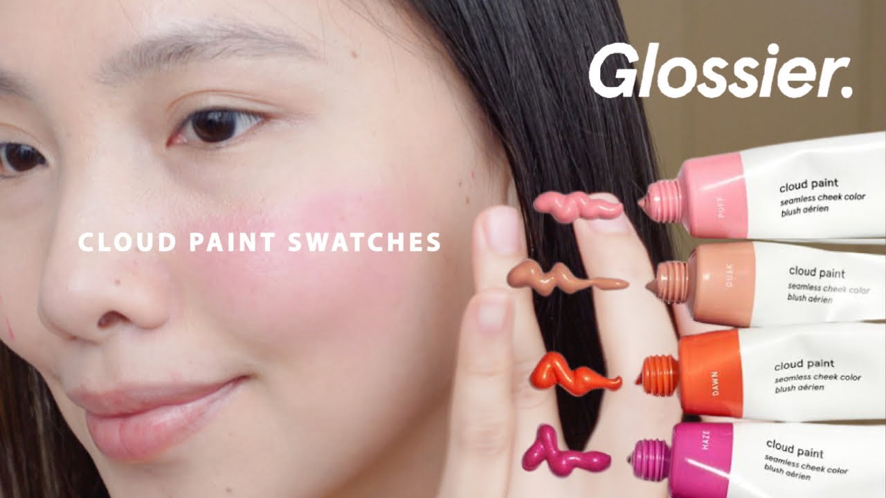 GLOSSIER CLOUD PAINT SWATCHES I Cloud Paint Cream Blush Face Application on Asian Skin