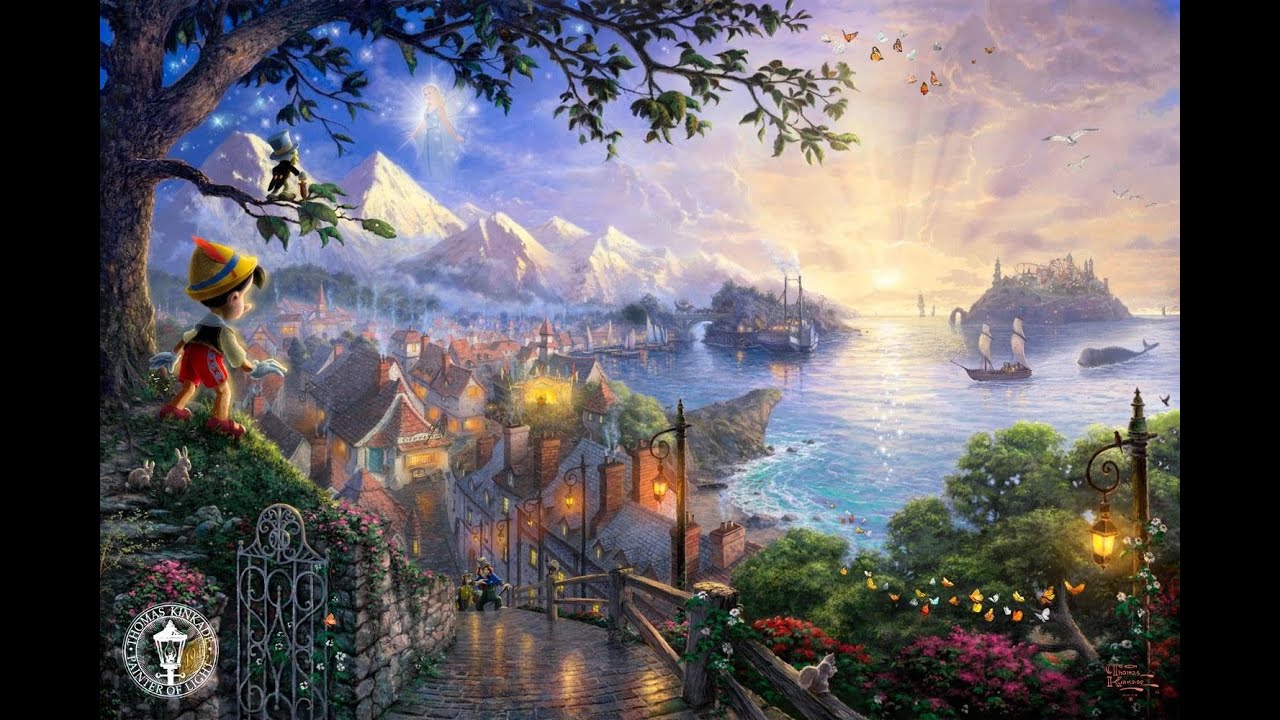 Pinocchio Wishes Upon A Star by Thomas KInkade