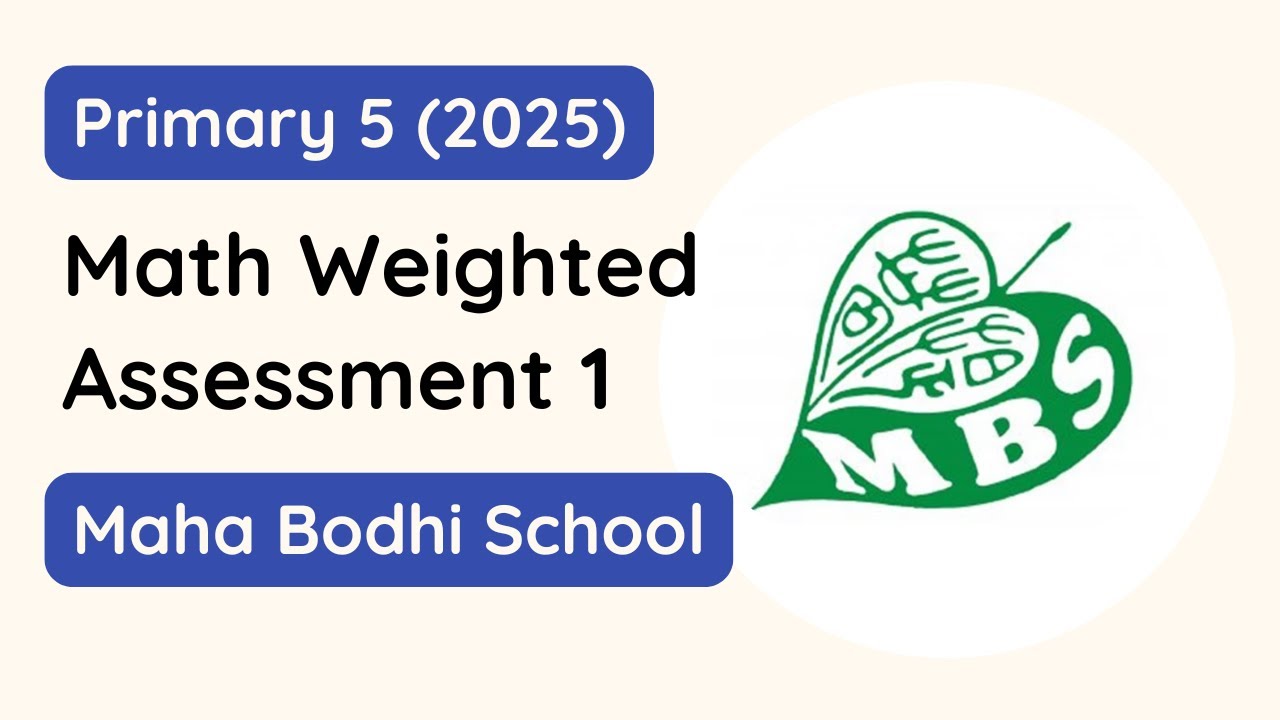 P5 2025 Math Weighted Assessment 1 Maha Bodhi School