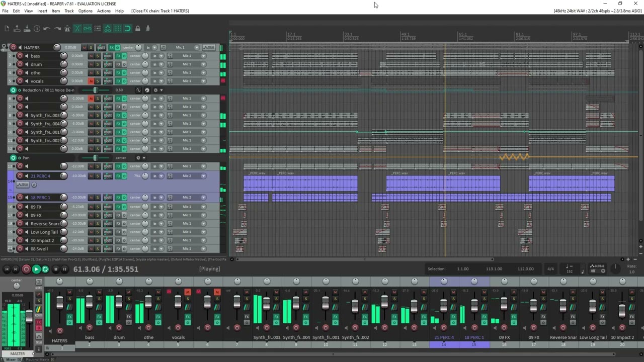 Rap beats 152 bpm [Project Reaper] download