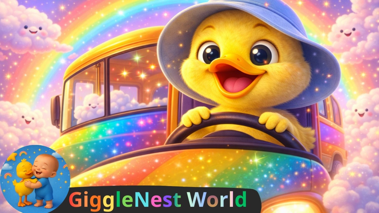 Lulu the Duck Drives the Bus 🚌🦆 | Fun Kids Song | Nursery Rhymes