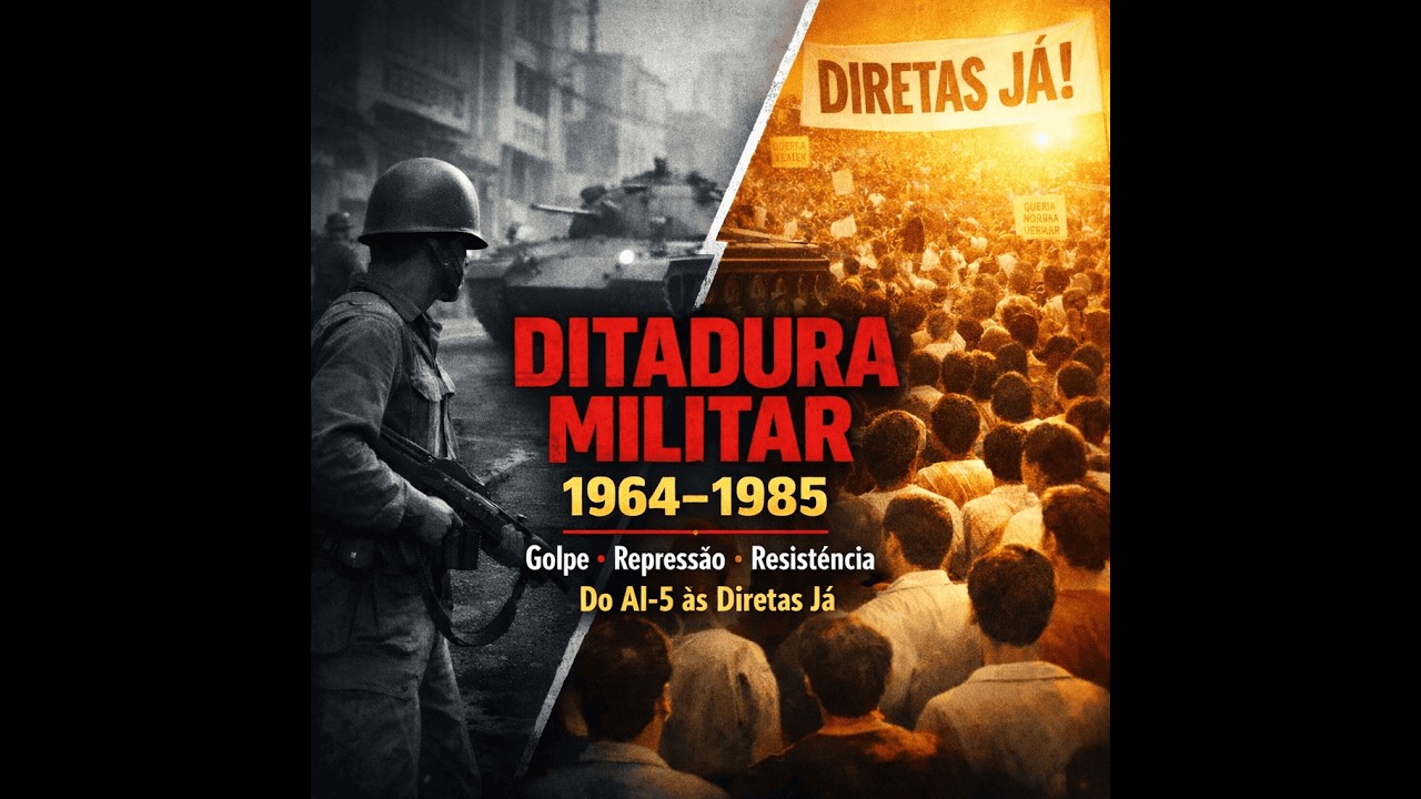 🎬 Ditadura Militar no Brasil (1964–1985) | Do Golpe ao Processo de Redemocratização