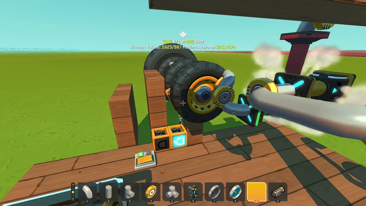 Scrap Mechanic: 900 RPM Single Cylinder Piston Engine