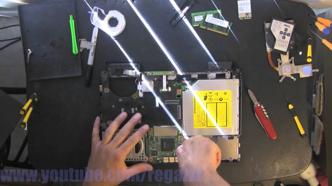 DELL XPS M1330 take apart, disassemble, how to open video disassembly