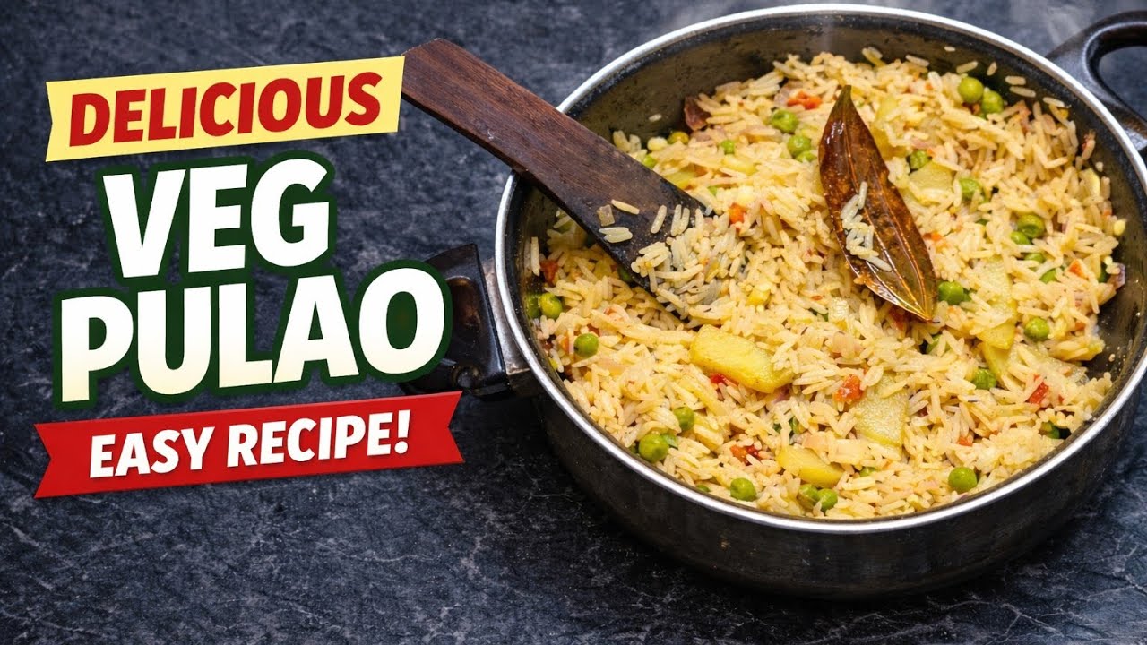 Veg Pulao Without Pressure Cooker | Easy Step by Step Recipe #explore #vegpulao #viral 