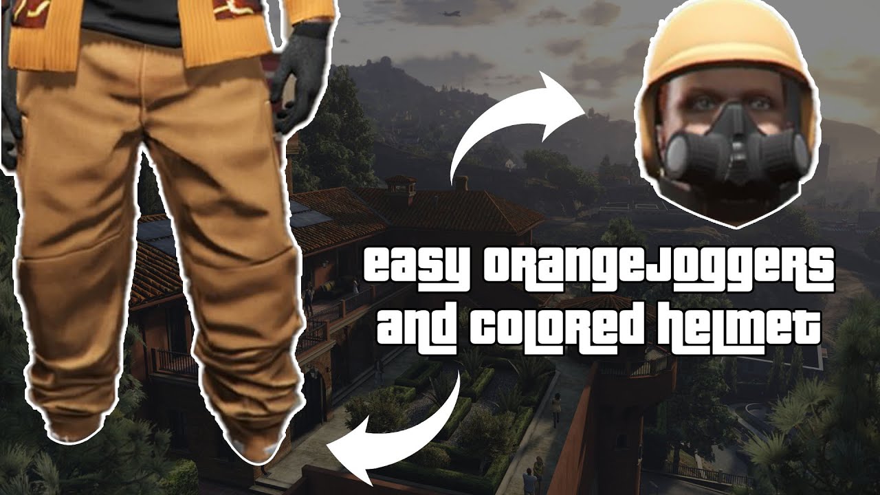 EASY How get MODDED Orange joggers and Colored Helmet | GTA ONLINE MODDED SESSION OUTFIT