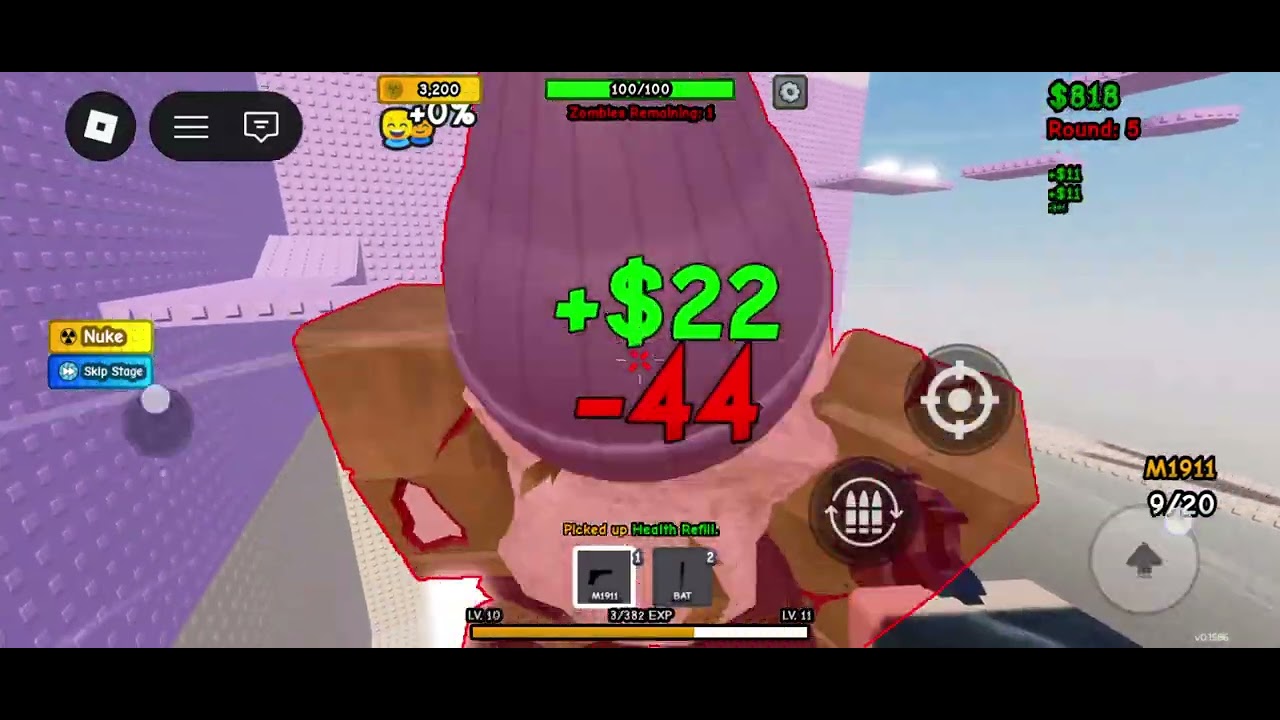 Playing zombie tower 