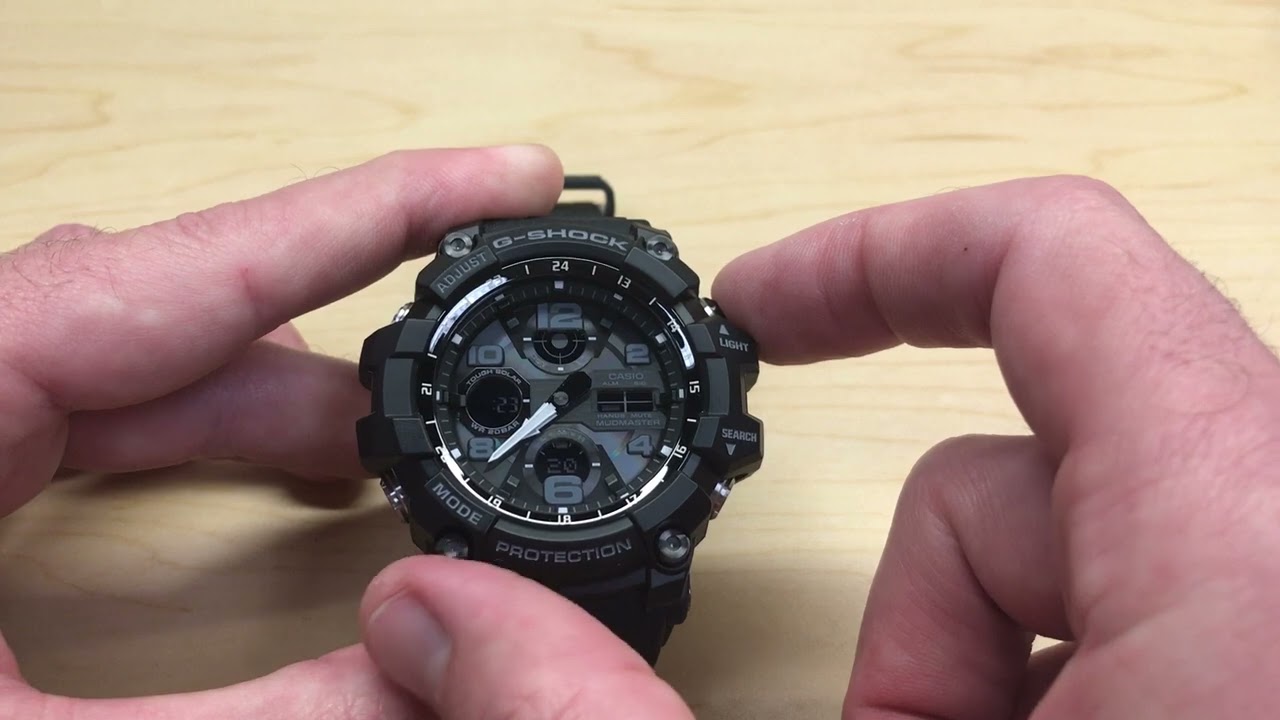 Casio Mudmaster G-Shock: Обзор общих настроек (GSG-100-1)