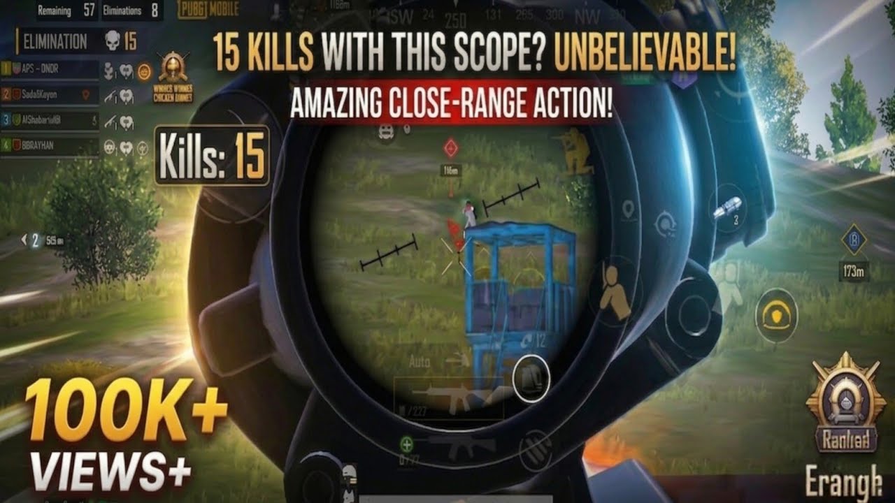 15 KILLS With A 4x SCOPE?! 😱 Close Range And Midrange On Erangel! (Unbelievable Gameplay)