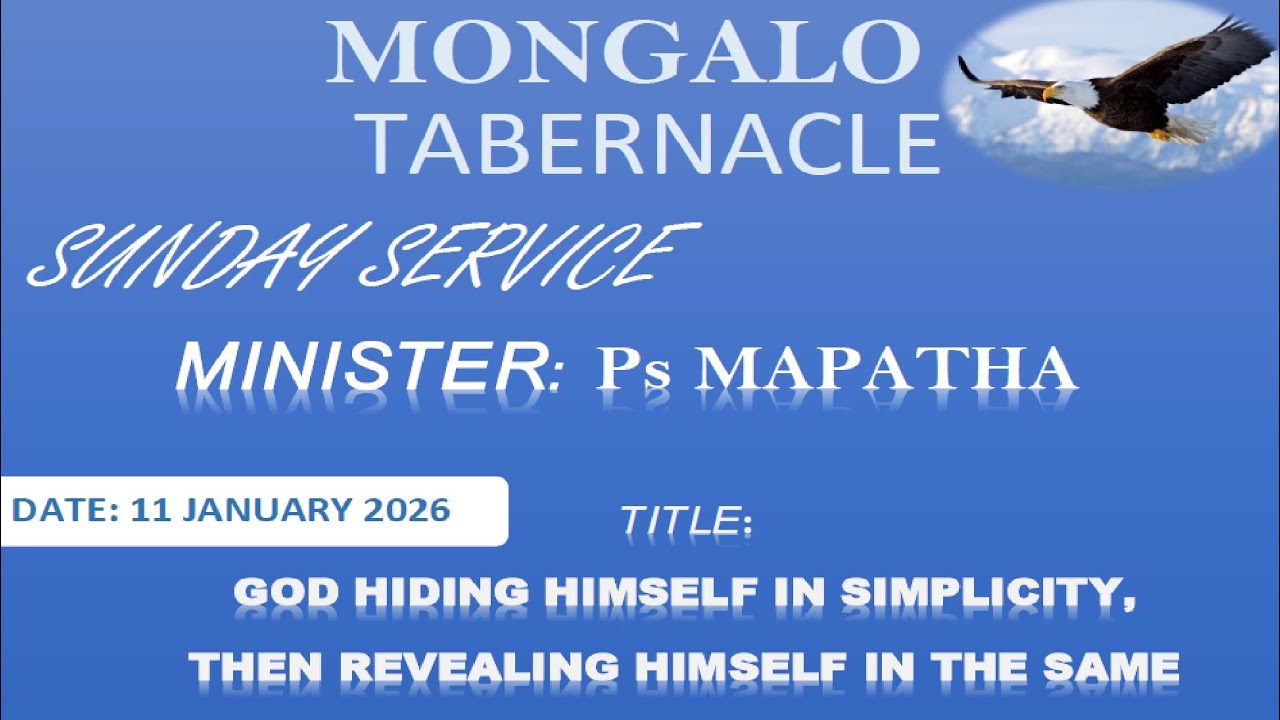 20260111| God Hiding Himself In Simplicity, Then Revealing Himself In The Same [Ps Mapatha]