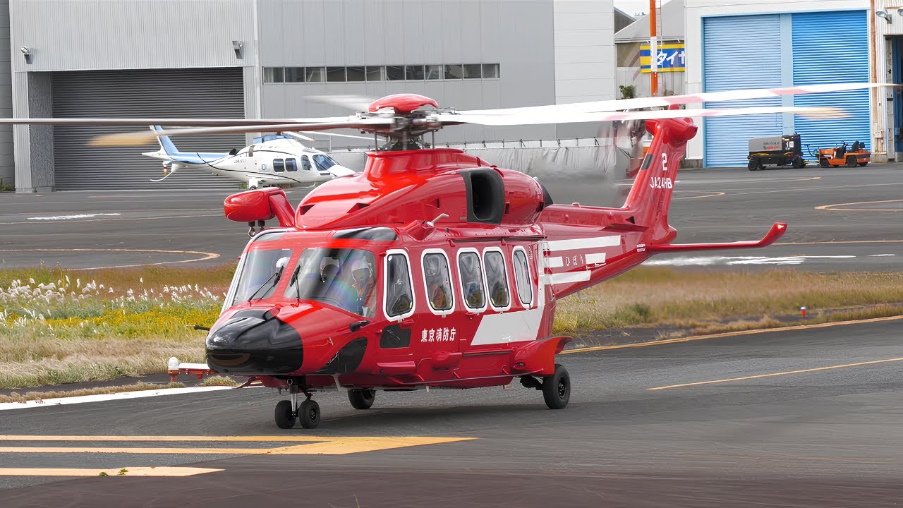 AW189 Emergency Takeoff | Tokyo Fire Department Helicopter