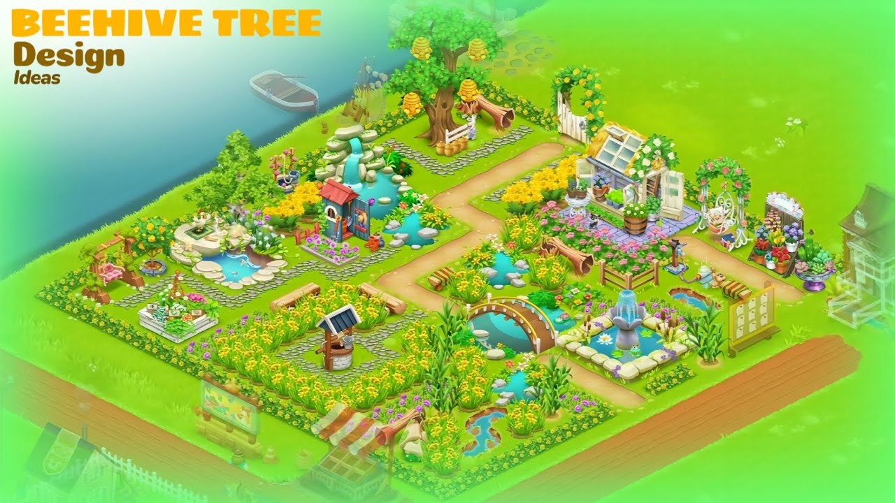 Beehive Tree design ideas in Hay Day #hayday 