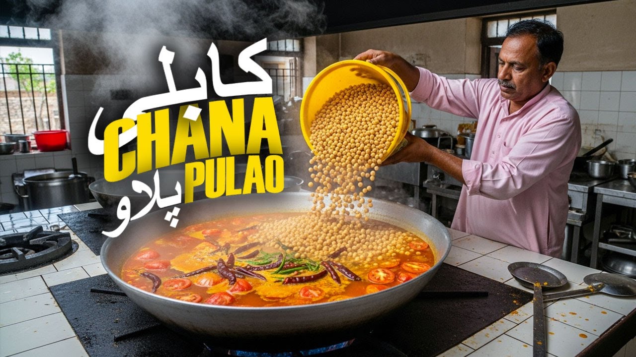 CHANA PULAO RECIPE | Original 40+ KG Afghani Chana Pulau Prepared | Village Kabuli Pilaf Recipe