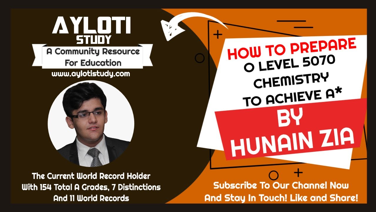 How To Prepare O Leve Chemistry (5070) From Scratch To Get A* (star) Within 3 Months | By Hunain Zia