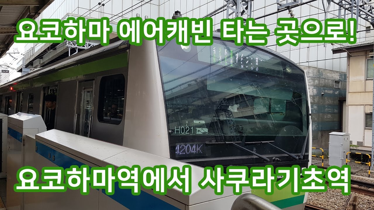 요코하마 에어캐빈을 타기 위해서 요코하마역에서 사쿠라기초역으로 가는 길