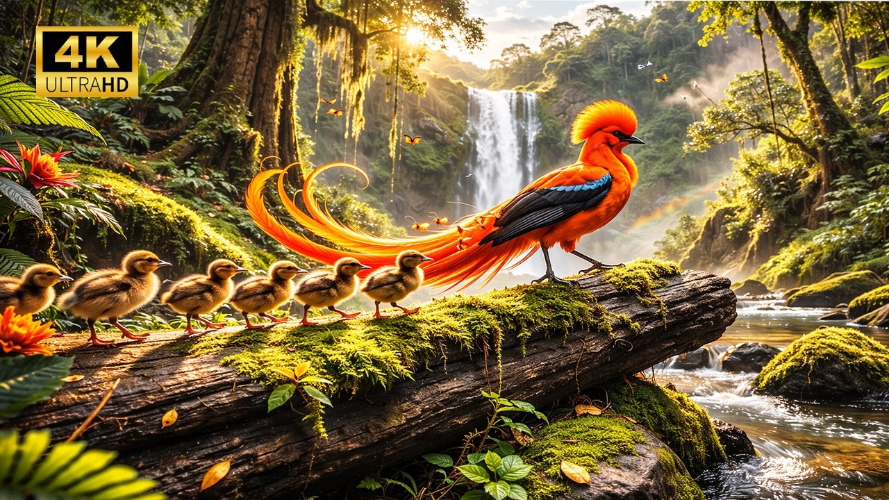 Top 100 Most Beautiful & Rare Birds in the Amazon Rainforest  Relaxing Nature 4K