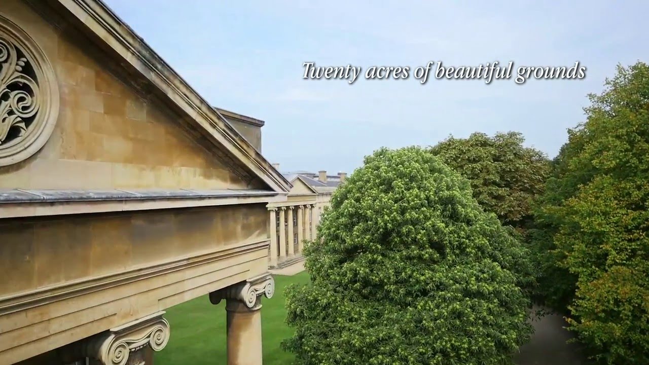 A SPECTACULAR BIRDS EYE VIEW OF DOWNING COLLEGE