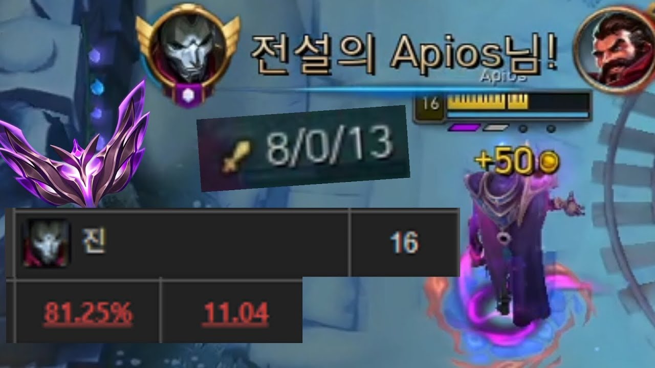 마스터 상위 구간에 나타난 