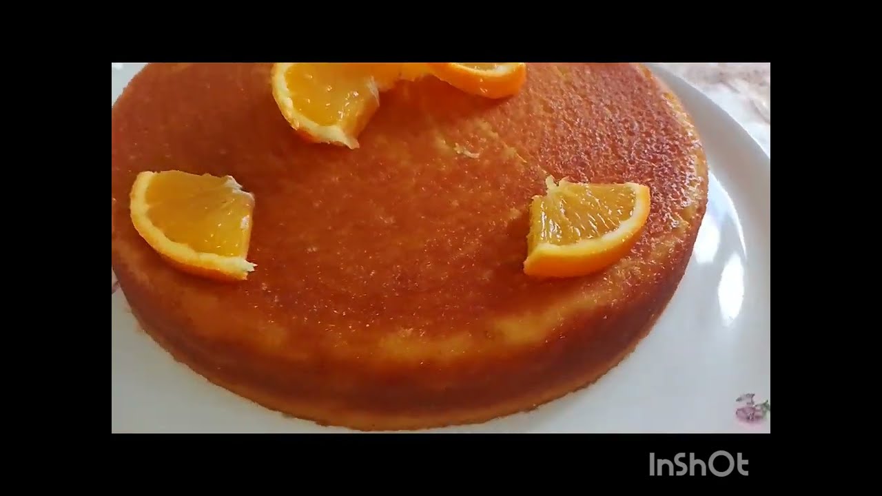 كيكة الليمون لون برتقالي جميل
