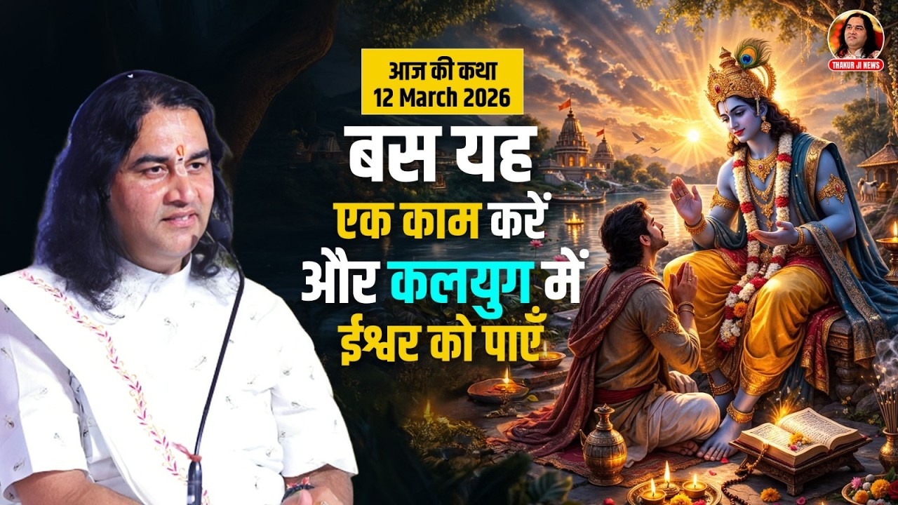 आज की कथा || 12 March 2026  || बस यह एक काम करें और कलयुग में ईश्वर को पाएँ |