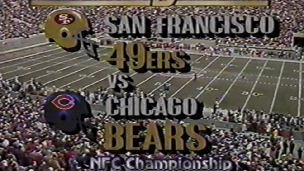 1988 NFC Championship 49ers vs Bears  Highlights CBS Intro (January 8th, 1989)