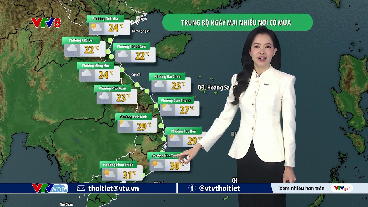 Dự báo thời tiết du lịch 7 ngày tới từ ngày 12 đến ngày 18/03/2026 | VTVWDB