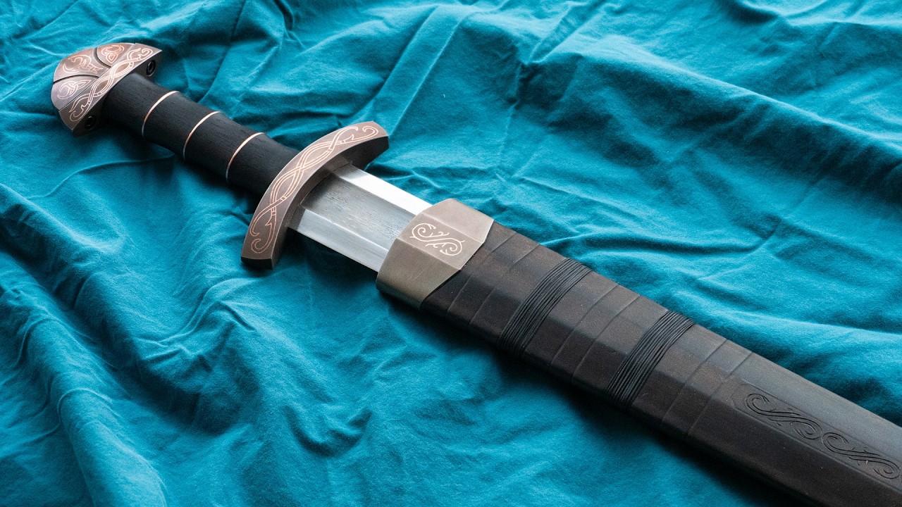 Viking Scabbard Build: Steel Reinforcements & Embossed Leather