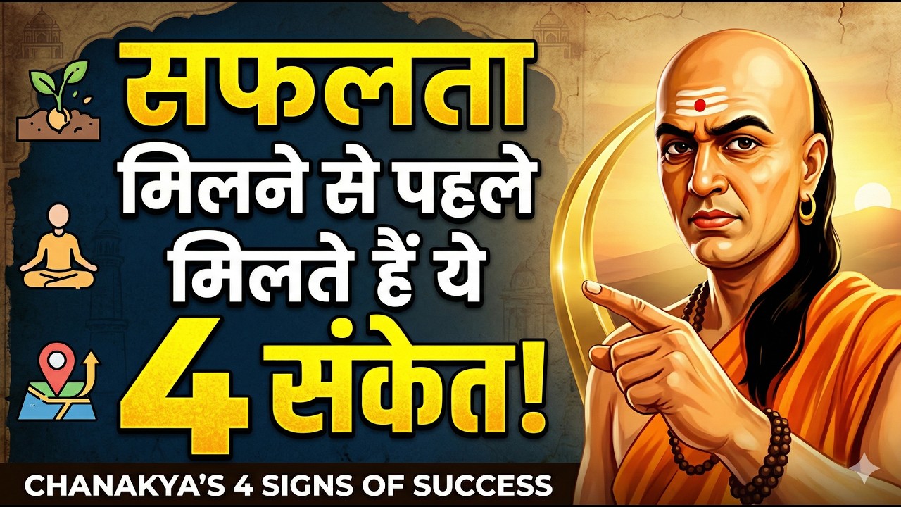 These 4 signs are seen before success is achieved! | Chanakya's 4 Signs of Success