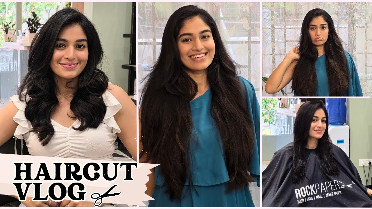 How to Style Hair at home! Haircut Details | Layer Cut with Face Framing Layers ✂️| Haircut Vlog