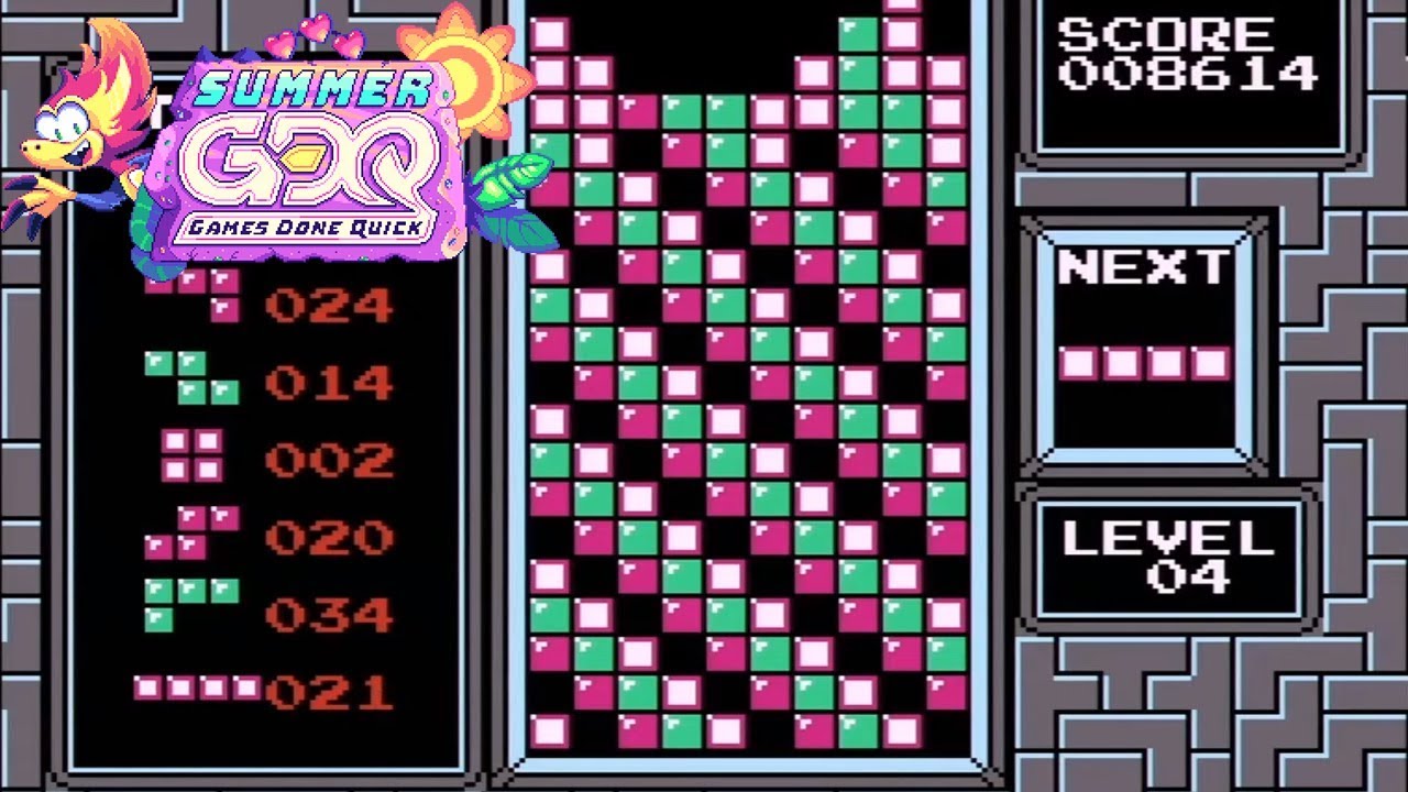 TASBot plays Tetris presented by dwangoAC in 7:25 SGDQ2019