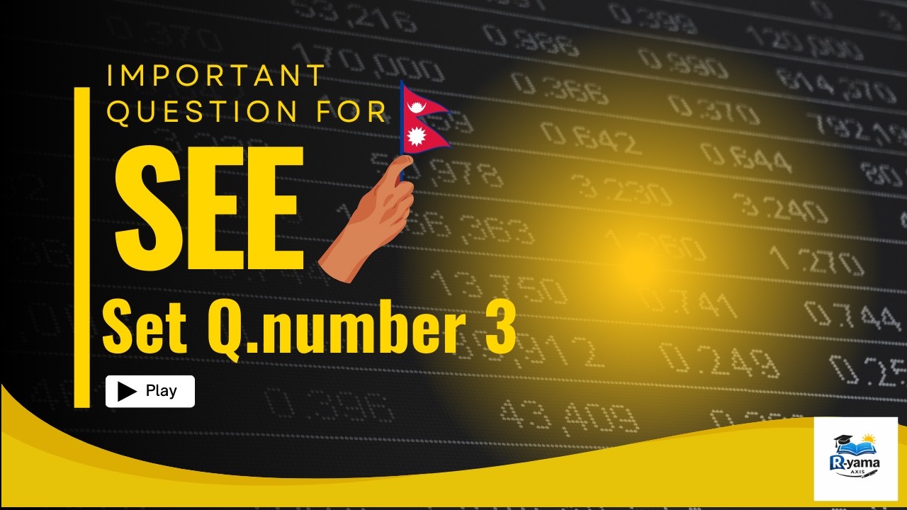 SEE Math Important Questions – Set Chapter | Q.3 Explained