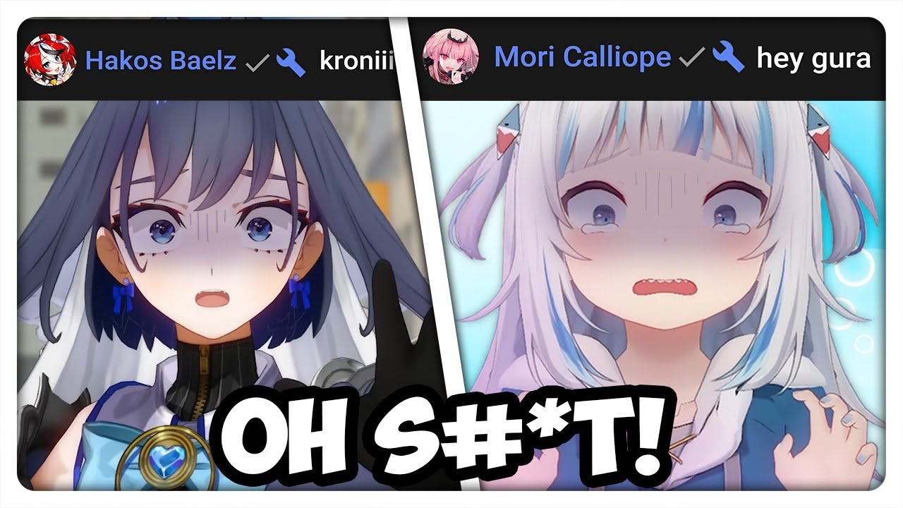 Kronii VS Gura Realizing They're Late For A Meeting