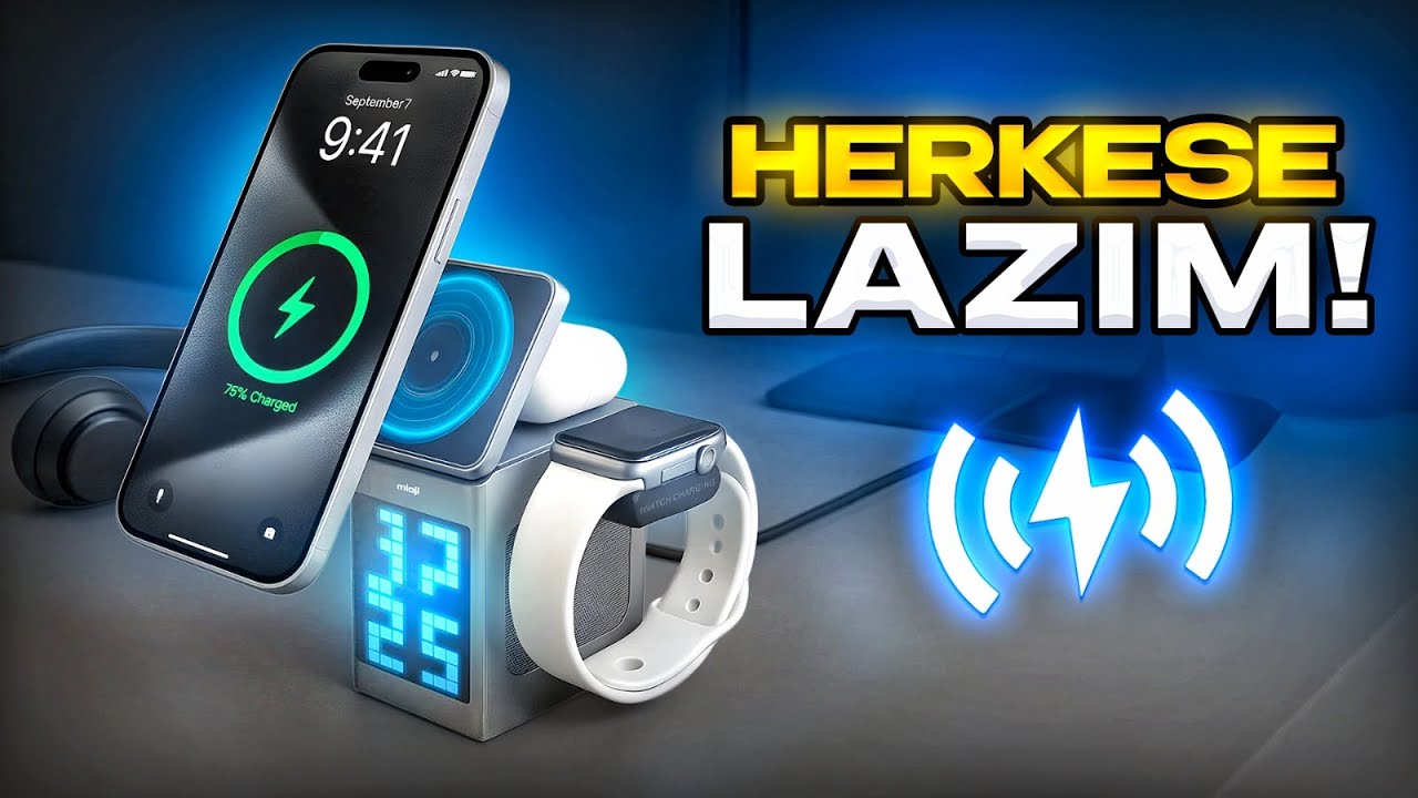 5in1 Kablosuz Şarj Standı - Böylesini görmemiştim!