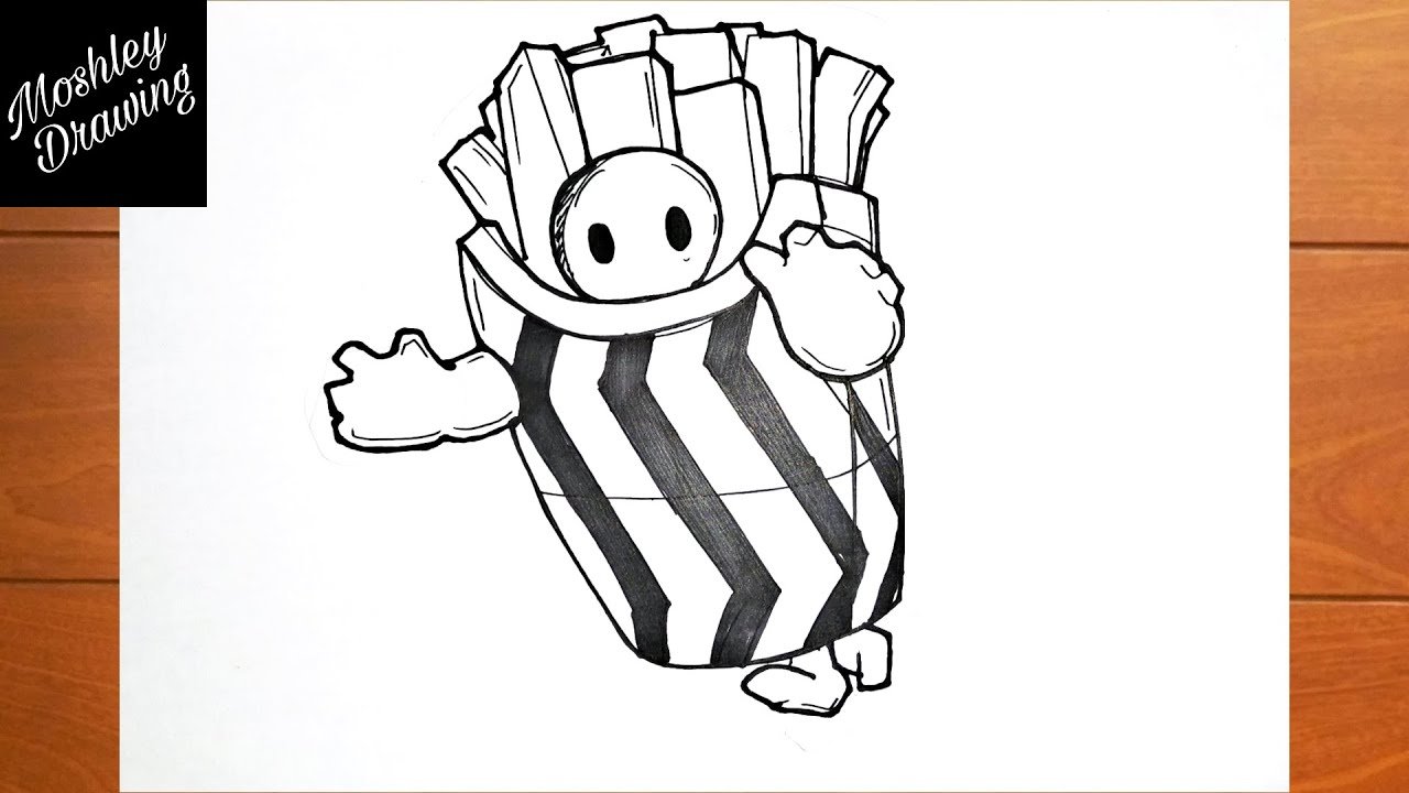 How to Draw Fall Guys Skins - French Fries