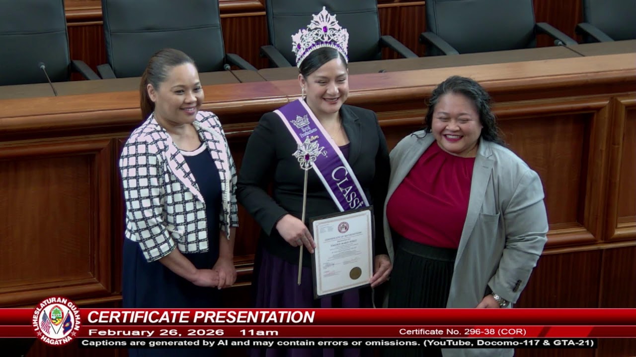 Certificate Presentation - Senator Sabrina Salas Matanane - February 26, 2026   11am