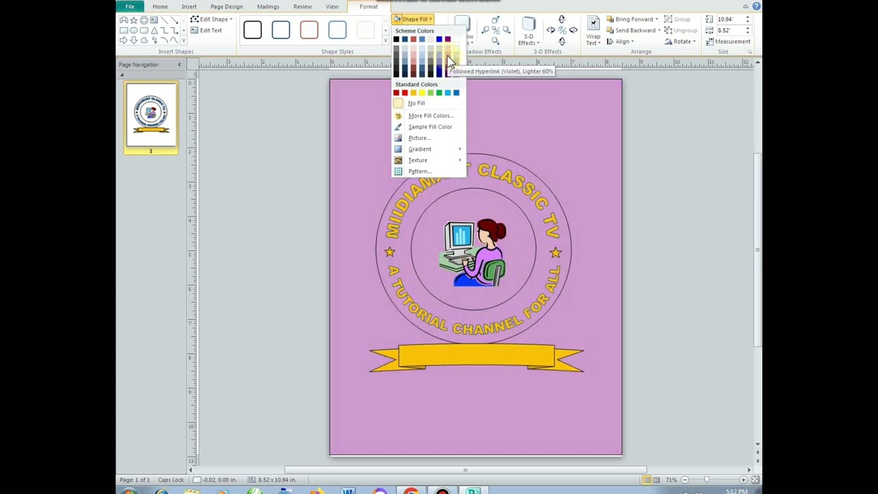 LOGO DESIGN - How to Design a Logo using Microsoft Publisher step-by-step