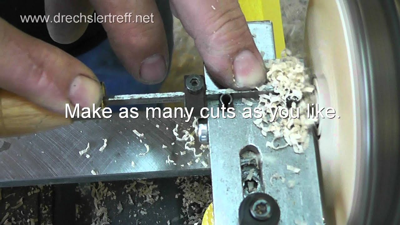 Wiedemann cutting system for wooden jewelry with off-center circles