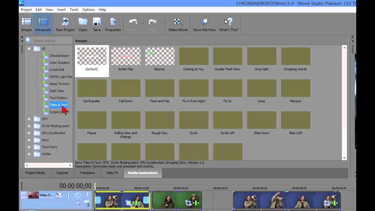 A Quick Look at Sony Vegas Movie Studio 13 Platinum