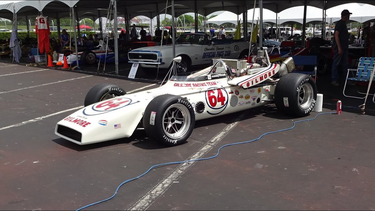 1971 Brawner McGee Scorpion # 64 & Engine Sound Indy 500 Racecar on My Car Story with Lou Costabile